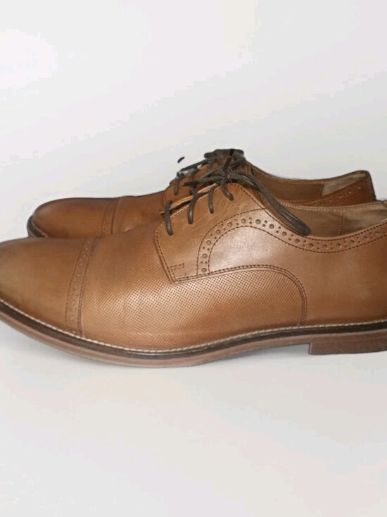 Johnston & Murphy Melton Mens US 10.5 Dress Shoes Tan Calf Skin Leather Cap Toe main image 14